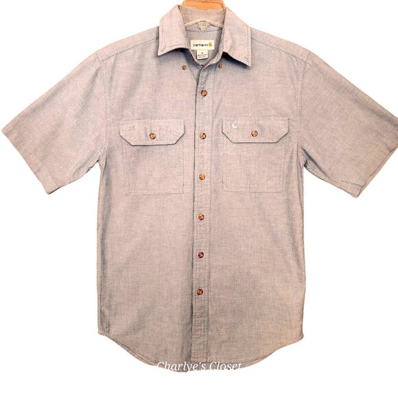 Carhartt Other - Carhartt Mens Vtg S/S Denim Button-Up Utility Urban Streetwear Shirt Sz. S
